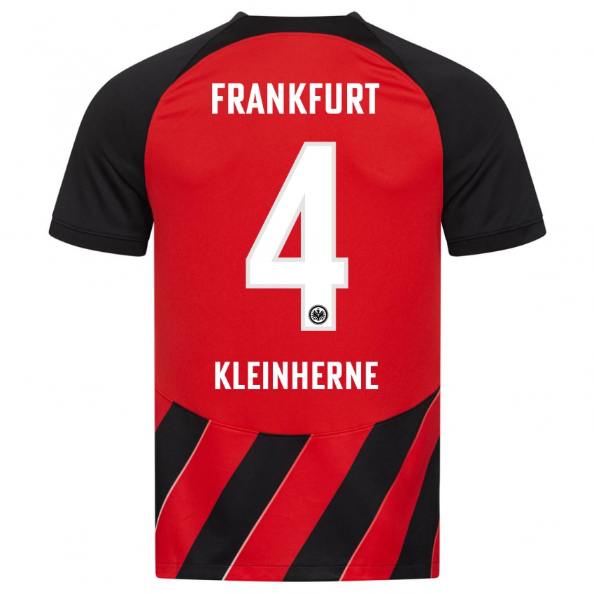 Herren Sophia Kleinherne #4 Rot Schwarz Heimtrikot Trikot 2023/24 T-Shirt Belgien