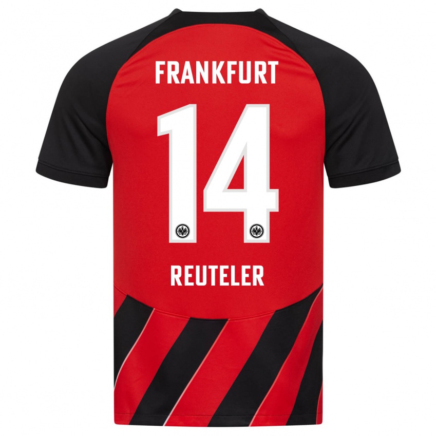 Herren Geraldine Reuteler #14 Rot Schwarz Heimtrikot Trikot 2023/24 T-Shirt Belgien