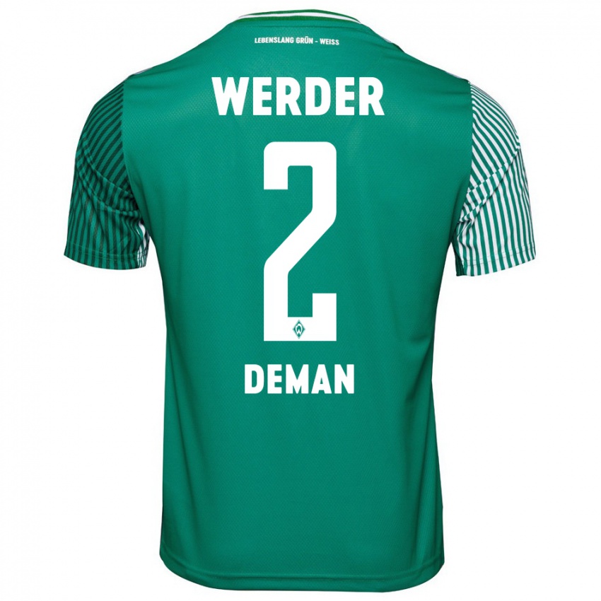 Herren Olivier Deman #2 Grün Heimtrikot Trikot 2023/24 T-Shirt Belgien