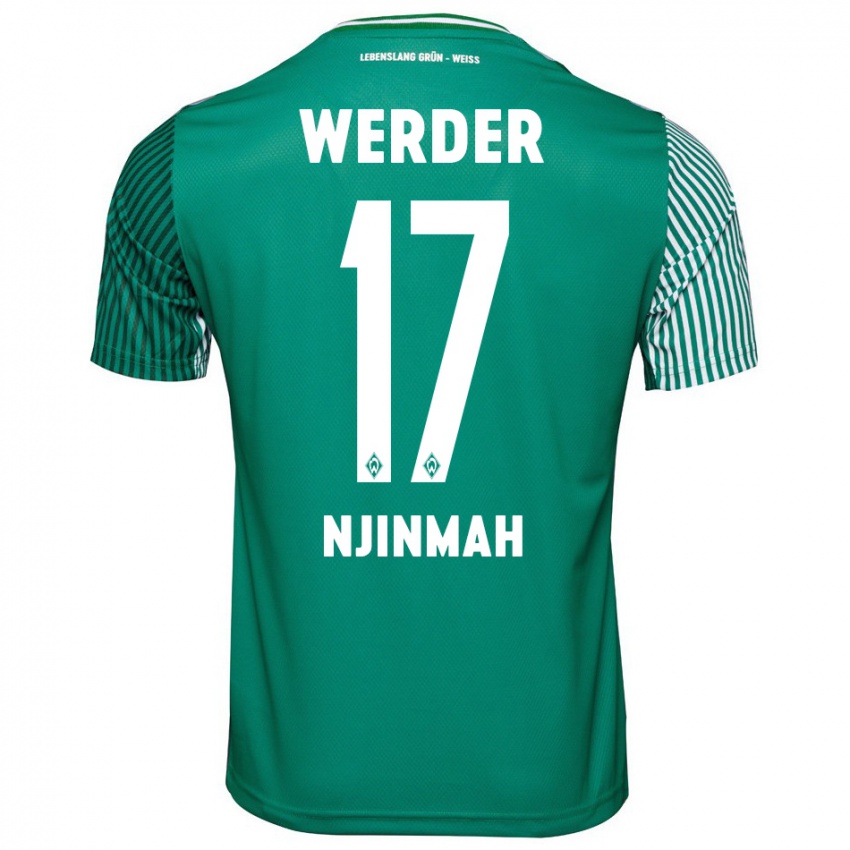Herren Justin Njinmah #17 Grün Heimtrikot Trikot 2023/24 T-Shirt Belgien