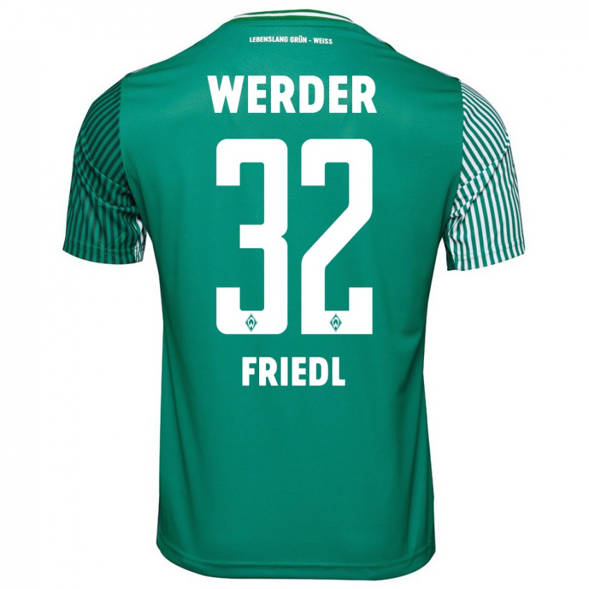 Herren Marco Friedl #32 Grün Heimtrikot Trikot 2023/24 T-Shirt Belgien