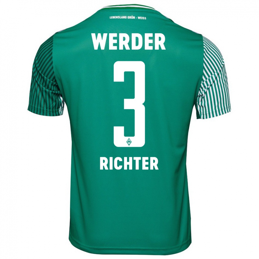 Herren Mathis Richter #3 Grün Heimtrikot Trikot 2023/24 T-Shirt Belgien