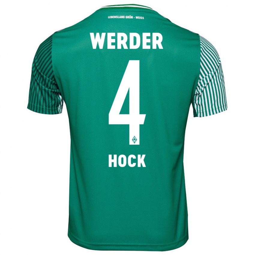 Herren Alexander Höck #4 Grün Heimtrikot Trikot 2023/24 T-Shirt Belgien