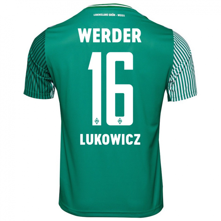 Herren Maik Lukowicz #16 Grün Heimtrikot Trikot 2023/24 T-Shirt Belgien