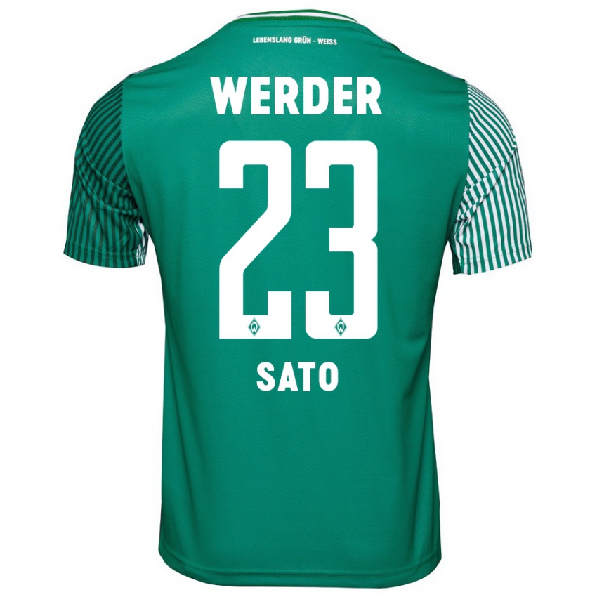 Herren Kein Sato #23 Grün Heimtrikot Trikot 2023/24 T-Shirt Belgien