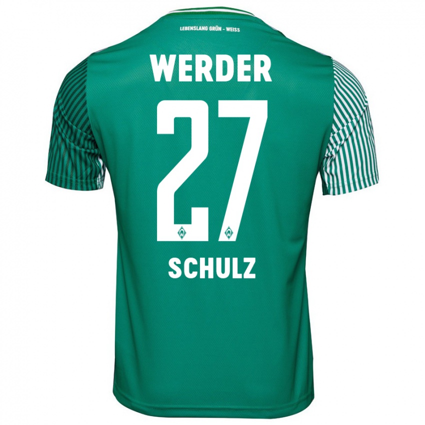 Herren Ole Schulz #27 Grün Heimtrikot Trikot 2023/24 T-Shirt Belgien