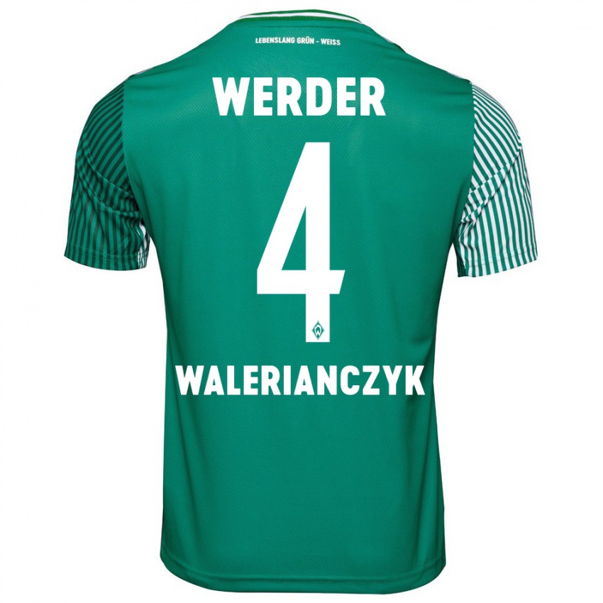 Herren Dennis Walerianczyk #4 Grün Heimtrikot Trikot 2023/24 T-Shirt Belgien
