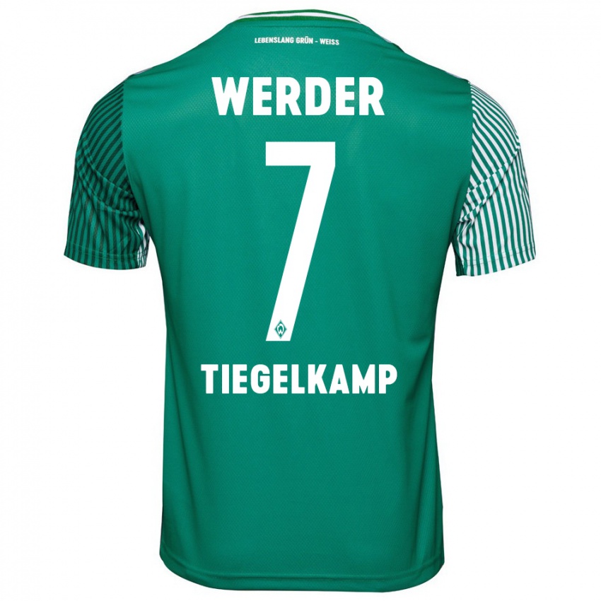 Herren Maximilian Tiegelkamp #7 Grün Heimtrikot Trikot 2023/24 T-Shirt Belgien
