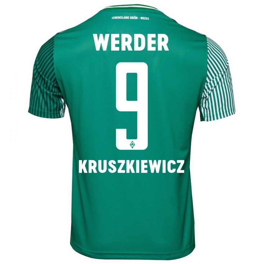 Herren Jakub Kruszkiewicz #9 Grün Heimtrikot Trikot 2023/24 T-Shirt Belgien