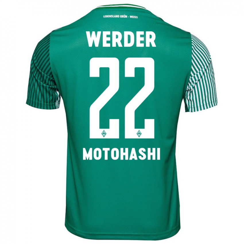 Herren Yuzuki Motohashi #22 Grün Heimtrikot Trikot 2023/24 T-Shirt Belgien