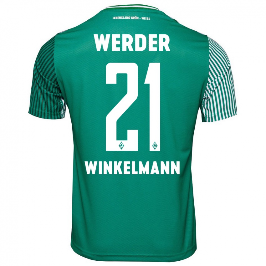 Herren Till Winkelmann #21 Grün Heimtrikot Trikot 2023/24 T-Shirt Belgien