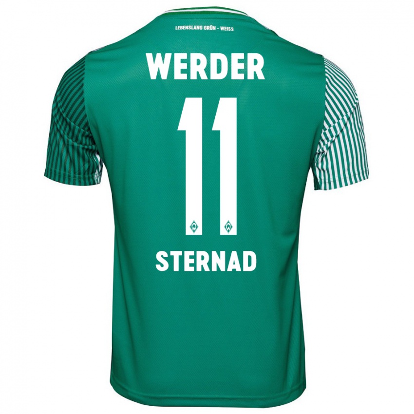 Herren Maja Sternad #11 Grün Heimtrikot Trikot 2023/24 T-Shirt Belgien