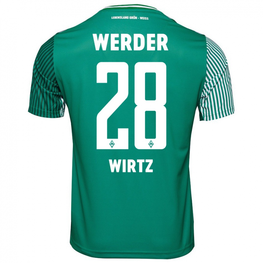 Herren Juliane Wirtz #28 Grün Heimtrikot Trikot 2023/24 T-Shirt Belgien