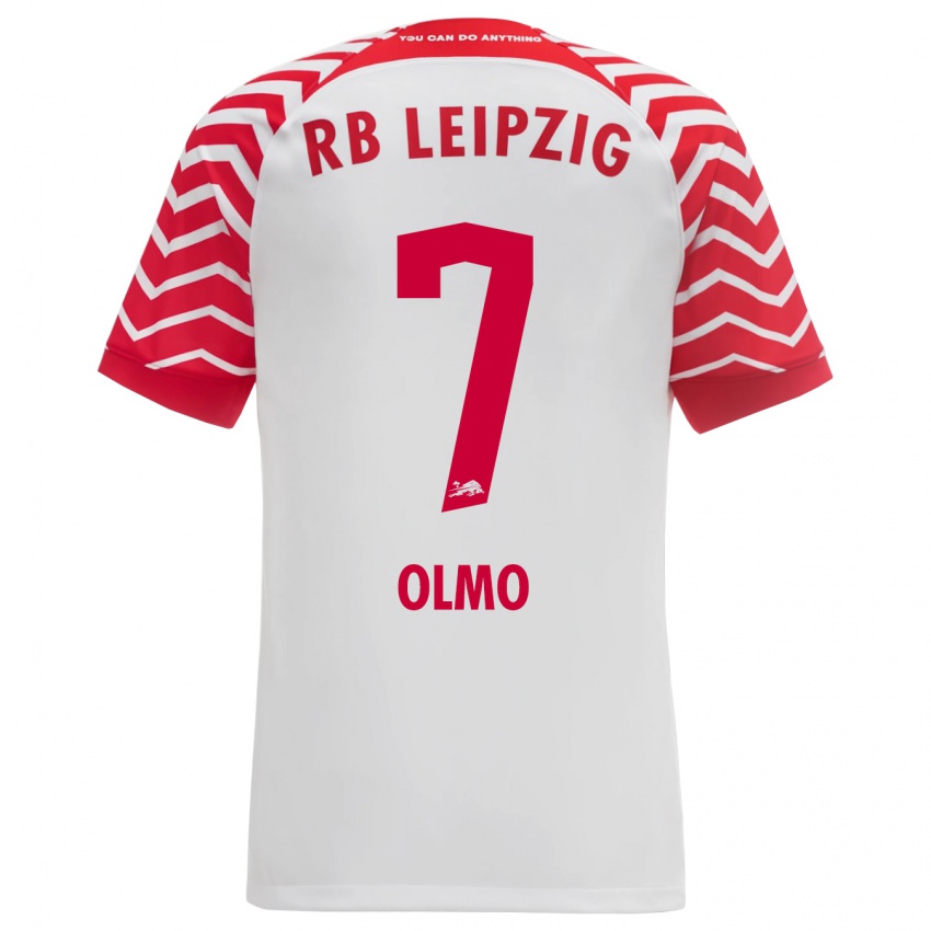 Herren Dani Olmo #7 Weiß Heimtrikot Trikot 2023/24 T-Shirt Belgien