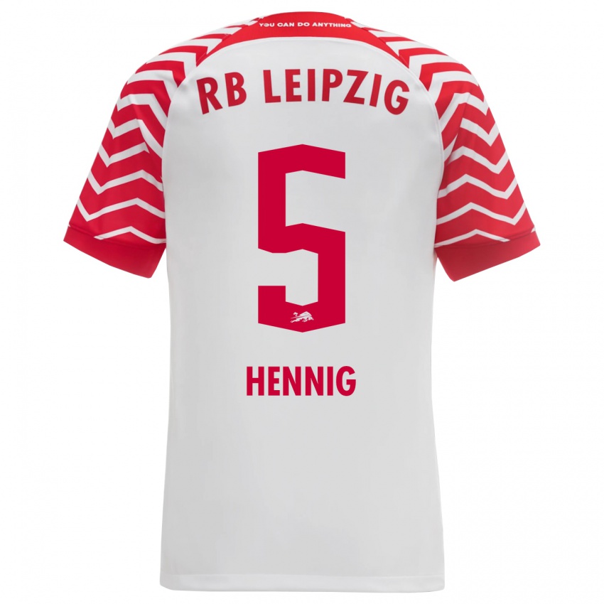 Homme Maillot Lenny Hennig #5 Blanc Tenues Domicile 2023/24 T-Shirt Belgique