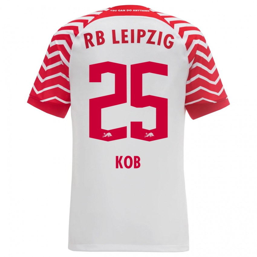 Herren Leon Koß #25 Weiß Heimtrikot Trikot 2023/24 T-Shirt Belgien