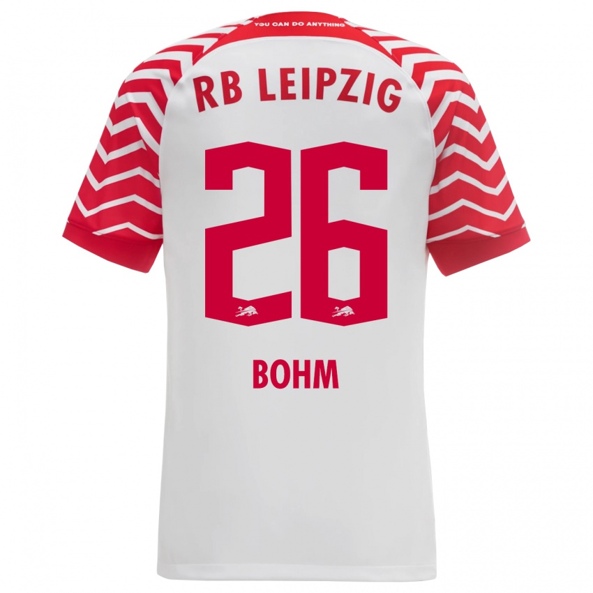 Herren Pepe Böhm #26 Weiß Heimtrikot Trikot 2023/24 T-Shirt Belgien