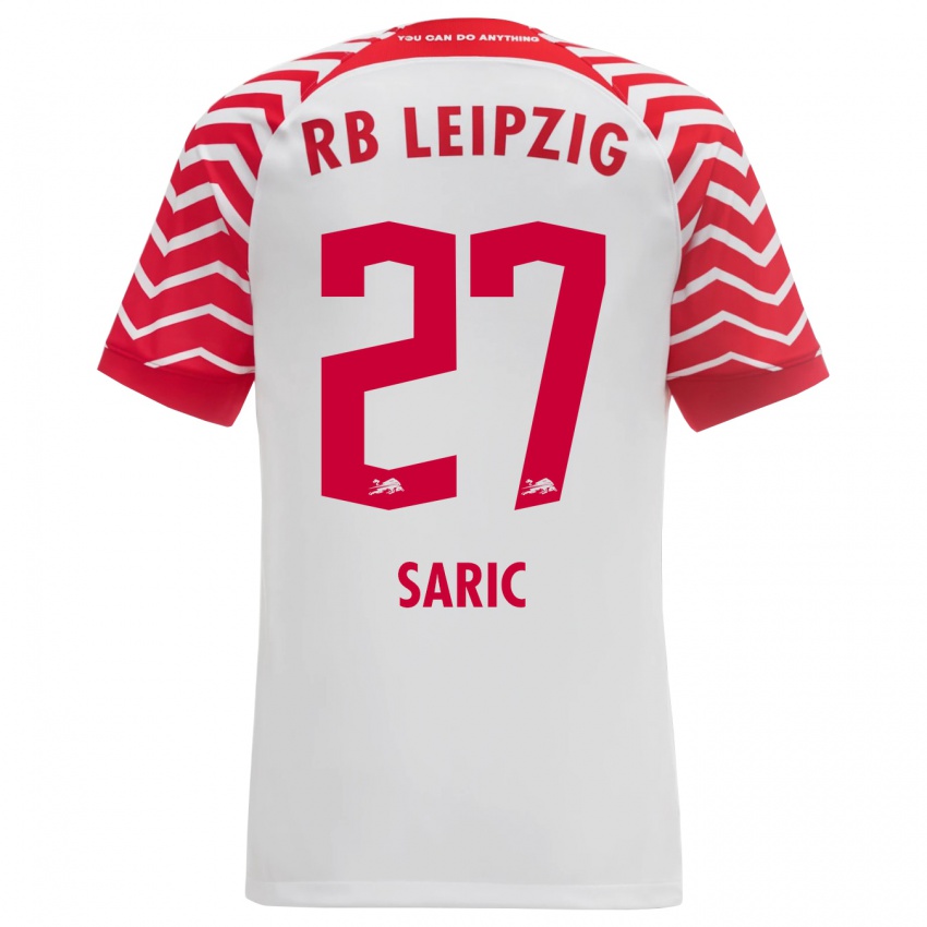 Homme Maillot Lucio Saric #27 Blanc Tenues Domicile 2023/24 T-Shirt Belgique