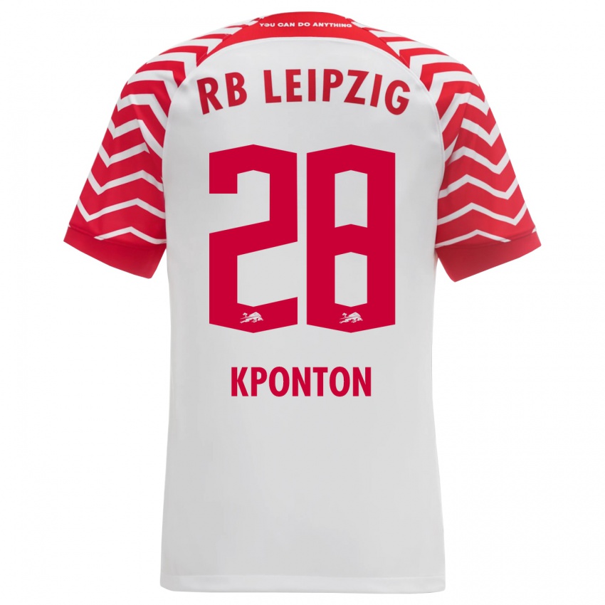Herren Marwan Kponton #28 Weiß Heimtrikot Trikot 2023/24 T-Shirt Belgien