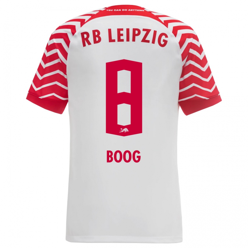 Herren Miguel Boog #8 Weiß Heimtrikot Trikot 2023/24 T-Shirt Belgien