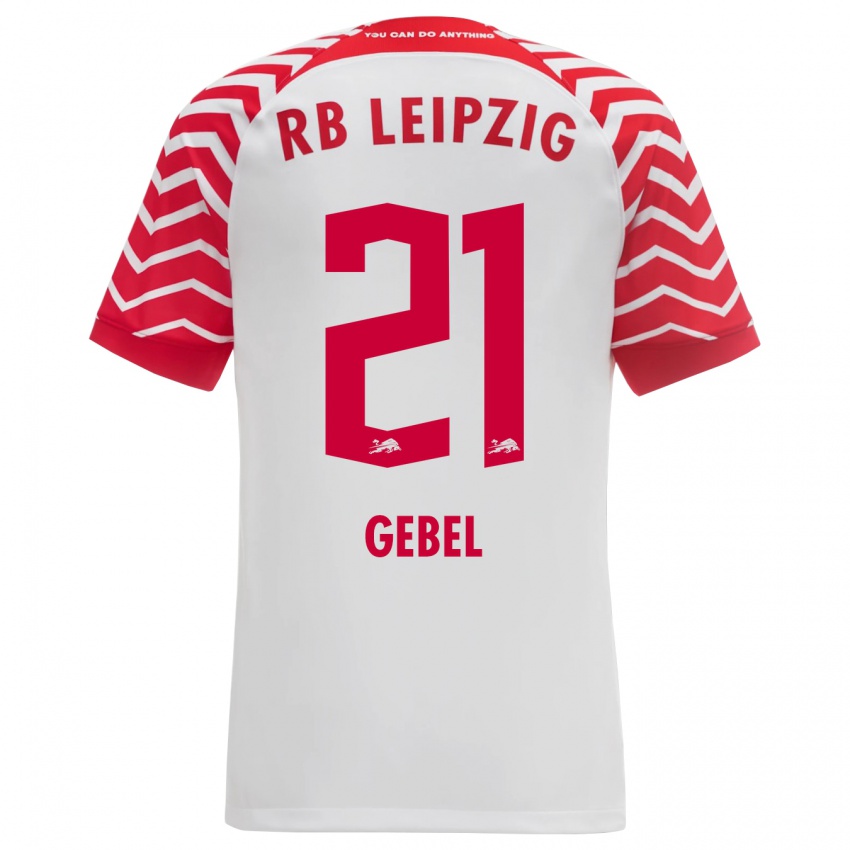 Herren Viggo Gebel #21 Weiß Heimtrikot Trikot 2023/24 T-Shirt Belgien