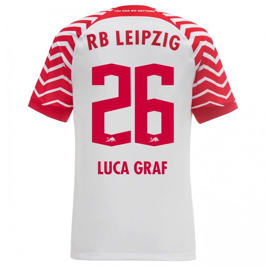 Herren Luca Marie Graf #26 Weiß Heimtrikot Trikot 2023/24 T-Shirt Belgien