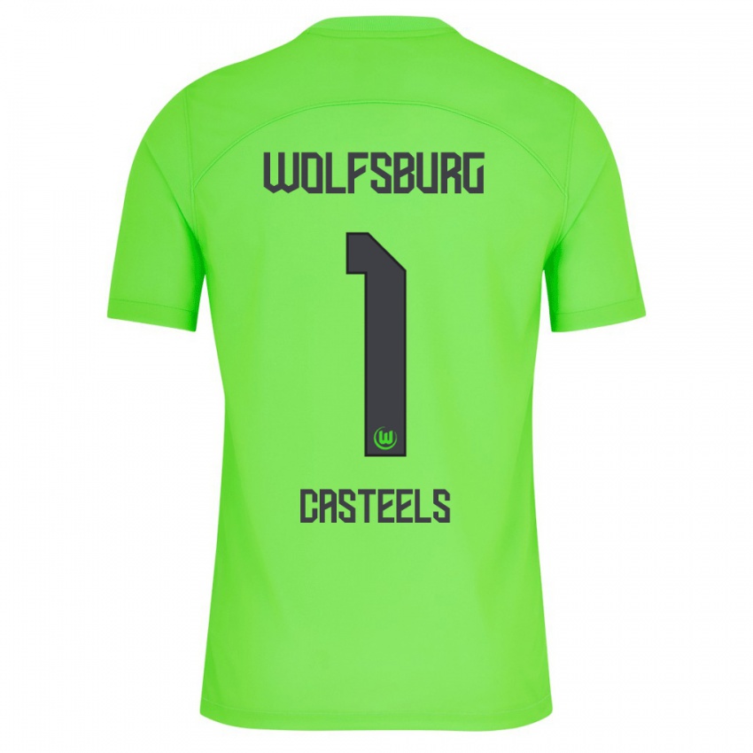 Heren Koen Casteels #1 Groente Thuisshirt Thuistenue 2023/24 T-Shirt België