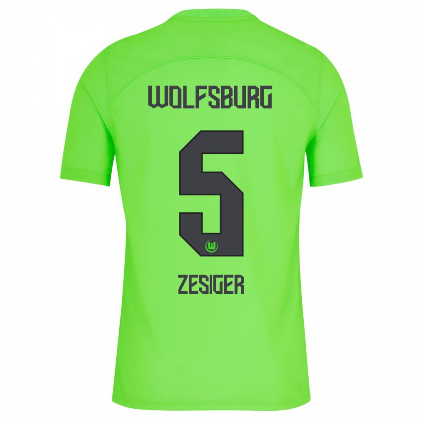 Heren Cédric Zesiger #5 Groente Thuisshirt Thuistenue 2023/24 T-Shirt België