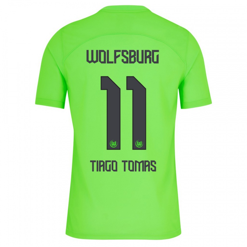 Homme Maillot Tiago Tomas #11 Vert Tenues Domicile 2023/24 T-Shirt Belgique