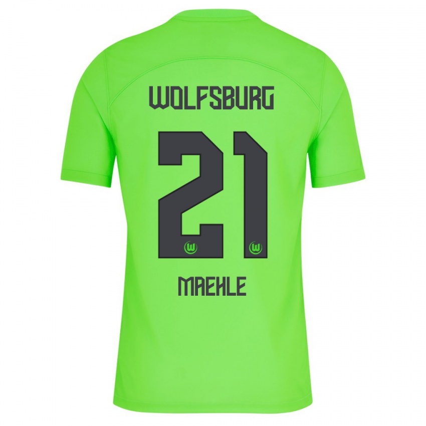 Homme Maillot Joakim Maehle #21 Vert Tenues Domicile 2023/24 T-Shirt Belgique