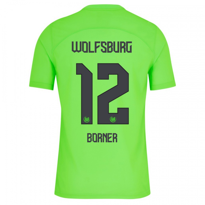 Heren Benedikt Börner #12 Groente Thuisshirt Thuistenue 2023/24 T-Shirt België