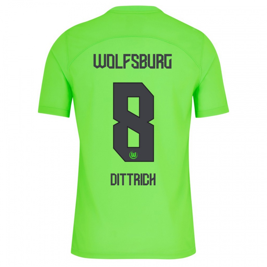 Heren Elia Dittrich #8 Groente Thuisshirt Thuistenue 2023/24 T-Shirt België