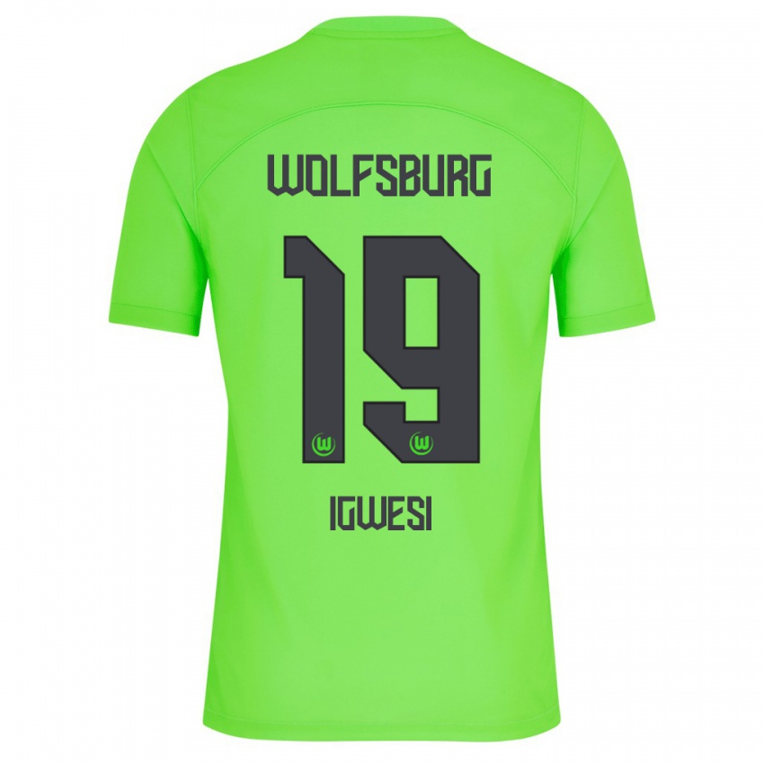 Homme Maillot Tyrese Igwesi #19 Vert Tenues Domicile 2023/24 T-Shirt Belgique