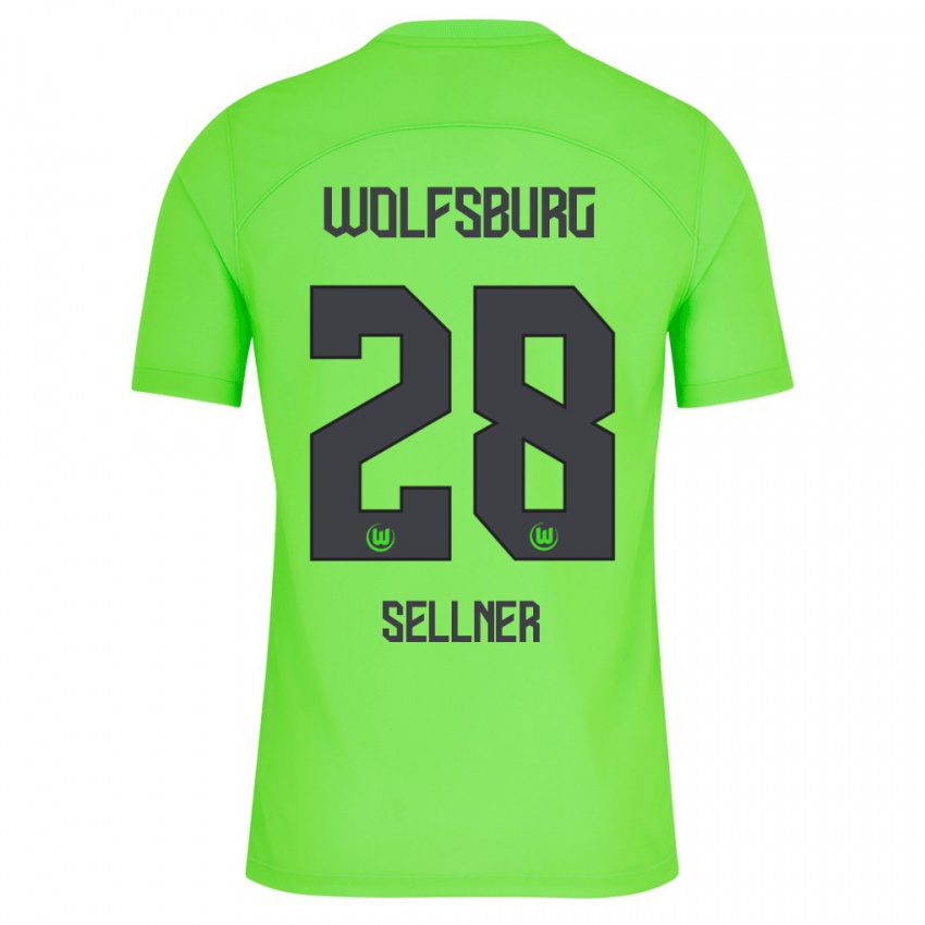 Homme Maillot Tabea Sellner #28 Vert Tenues Domicile 2023/24 T-Shirt Belgique