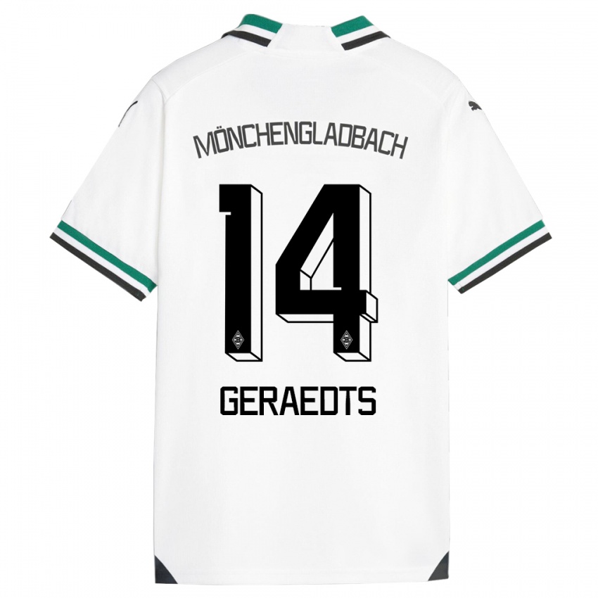 Herren Kelsey Geraedts #14 Weiß Grün Heimtrikot Trikot 2023/24 T-Shirt Belgien