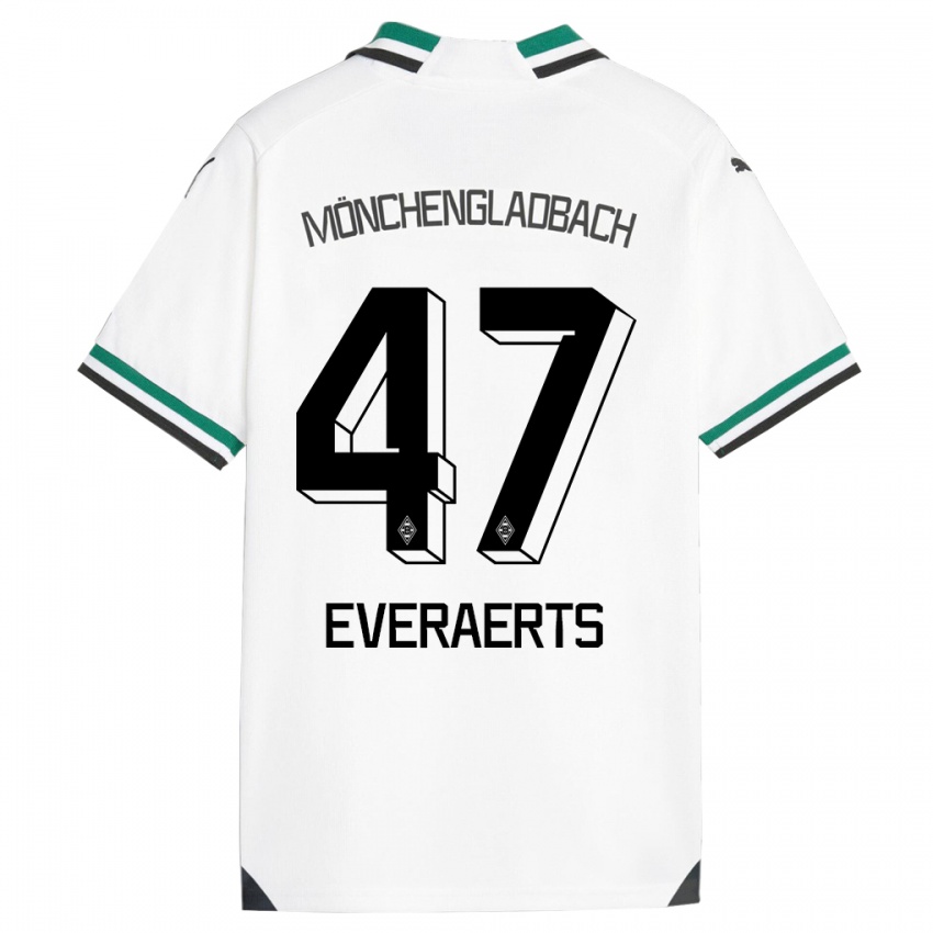 Herren Kim Everaerts #47 Weiß Grün Heimtrikot Trikot 2023/24 T-Shirt Belgien