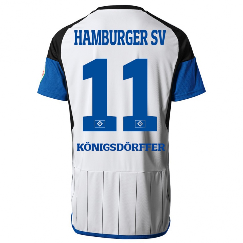Herren Ransford Königsdörffer #11 Weiß Heimtrikot Trikot 2023/24 T-Shirt Belgien