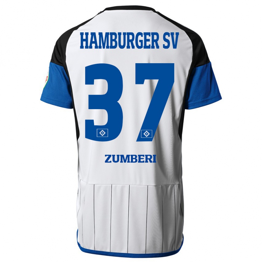 Herren Valon Zumberi #37 Weiß Heimtrikot Trikot 2023/24 T-Shirt Belgien