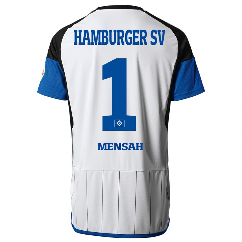 Herren Steven Mensah #1 Weiß Heimtrikot Trikot 2023/24 T-Shirt Belgien