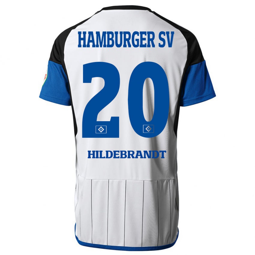 Herren Tjark Hildebrandt #20 Weiß Heimtrikot Trikot 2023/24 T-Shirt Belgien
