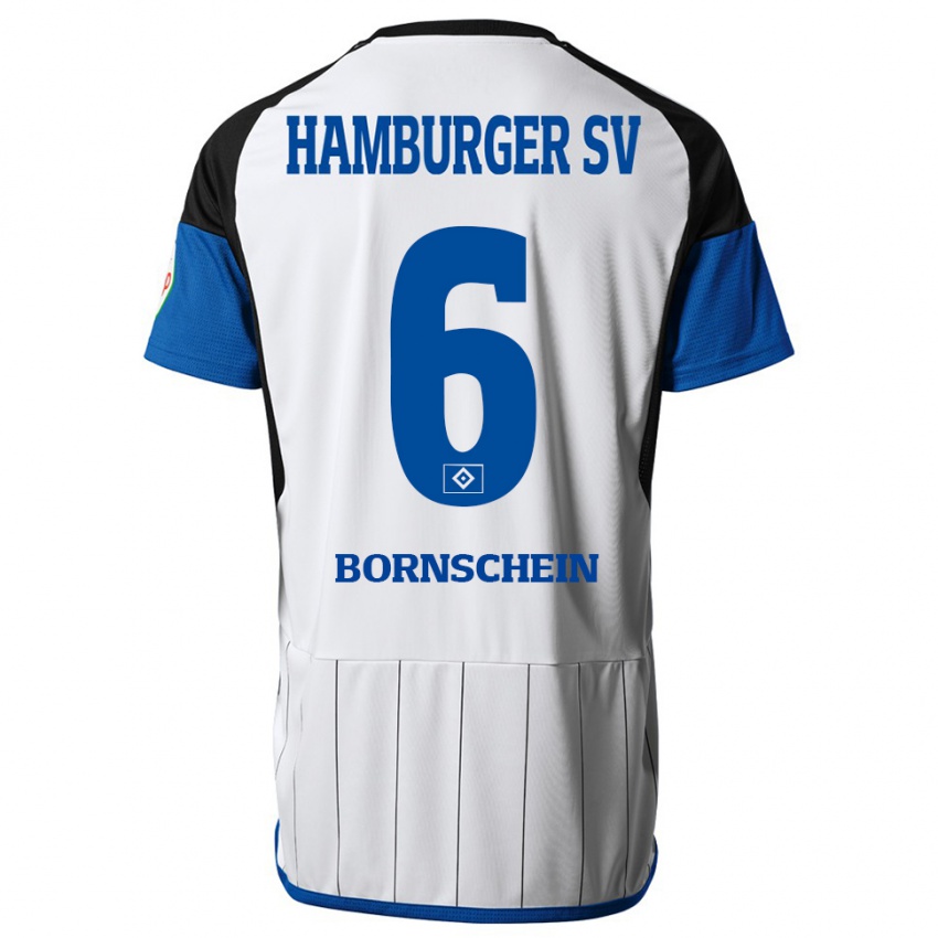Herren Lukas Bornschein #6 Weiß Heimtrikot Trikot 2023/24 T-Shirt Belgien