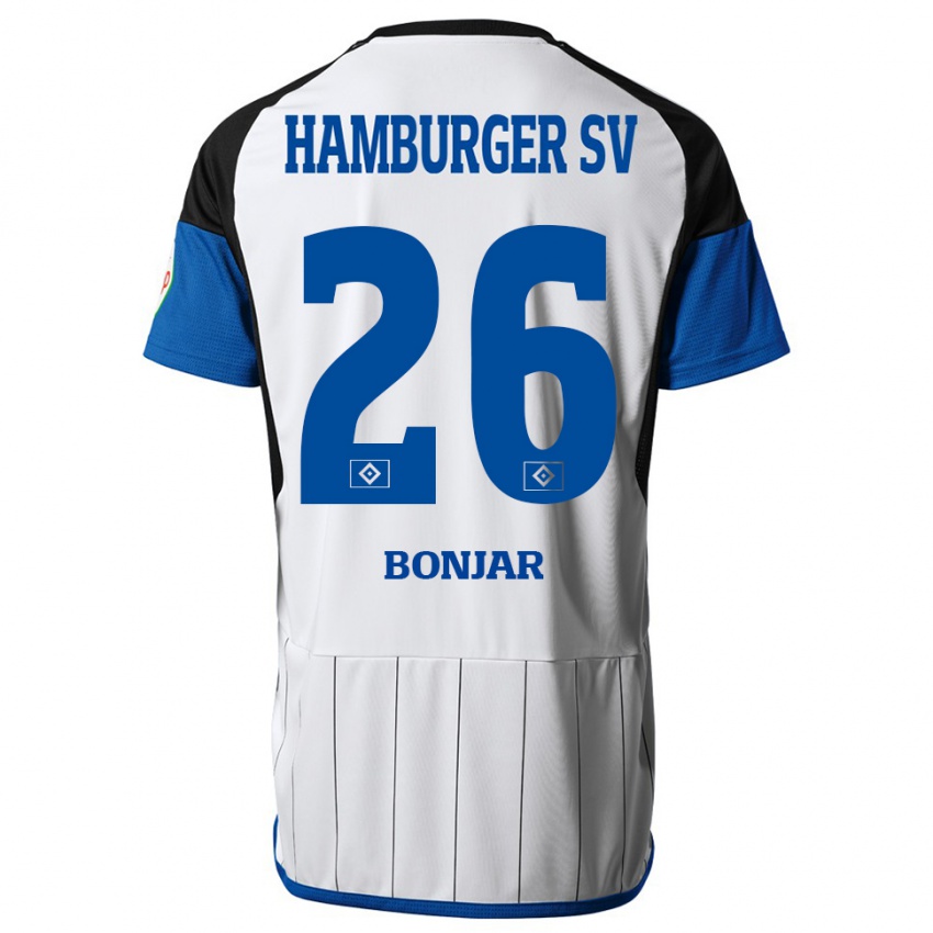 Herren Amir Bonjar #26 Weiß Heimtrikot Trikot 2023/24 T-Shirt Belgien