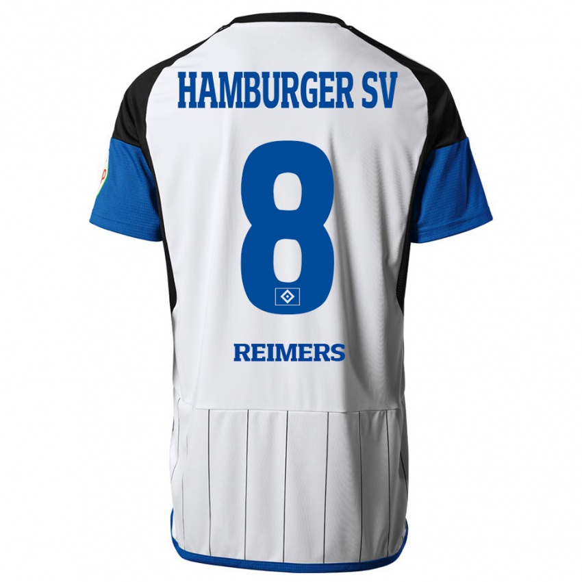 Herren Moritz Reimers #8 Weiß Heimtrikot Trikot 2023/24 T-Shirt Belgien