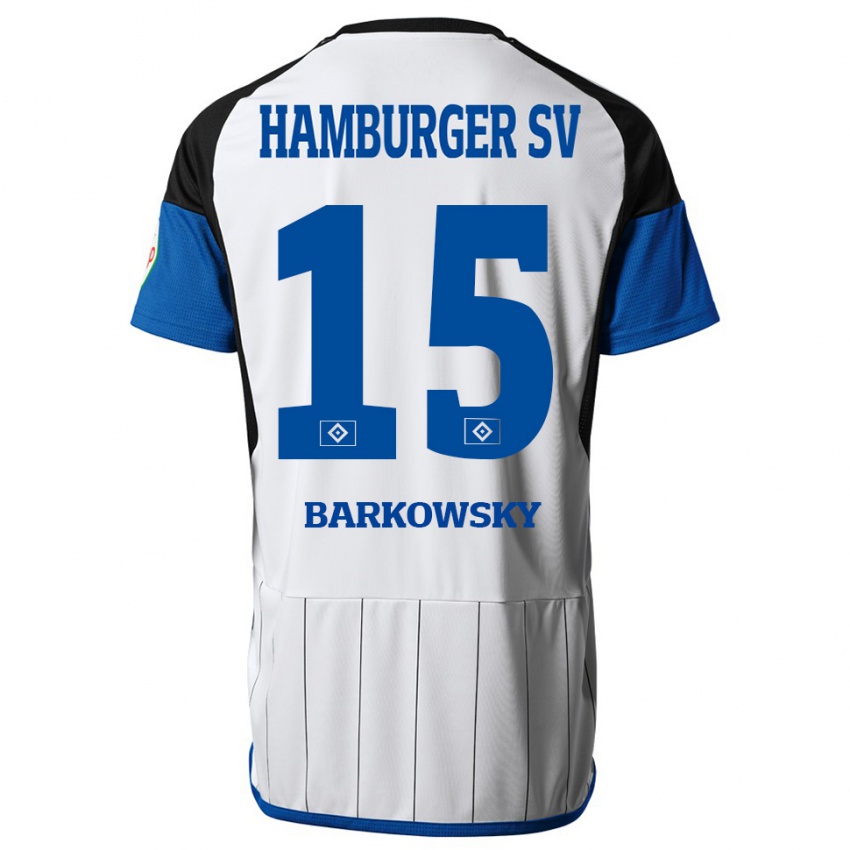 Herren Finn Barkowsky #15 Weiß Heimtrikot Trikot 2023/24 T-Shirt Belgien