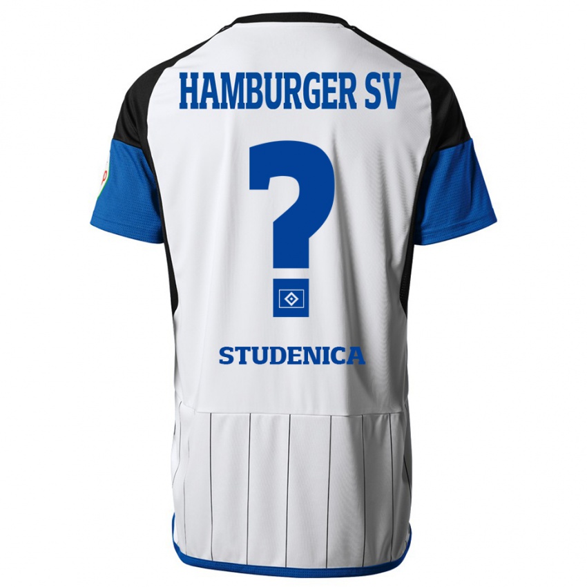 Herren Aron Studenica #0 Weiß Heimtrikot Trikot 2023/24 T-Shirt Belgien