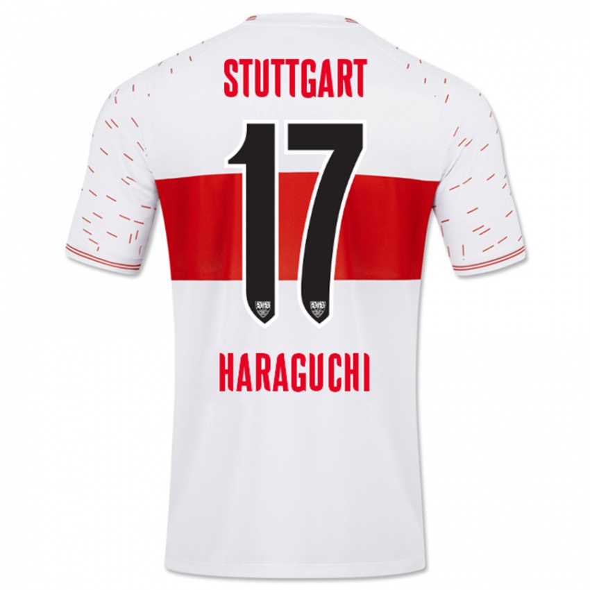 Herren Genki Haraguchi #17 Weiß Heimtrikot Trikot 2023/24 T-Shirt Belgien