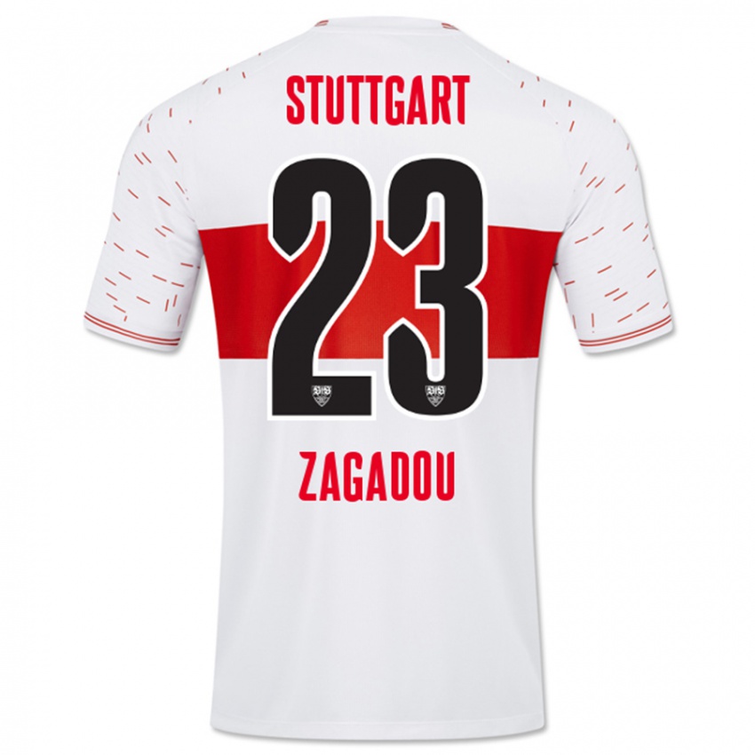 Herren Dan-Axel Zagadou #23 Weiß Heimtrikot Trikot 2023/24 T-Shirt Belgien