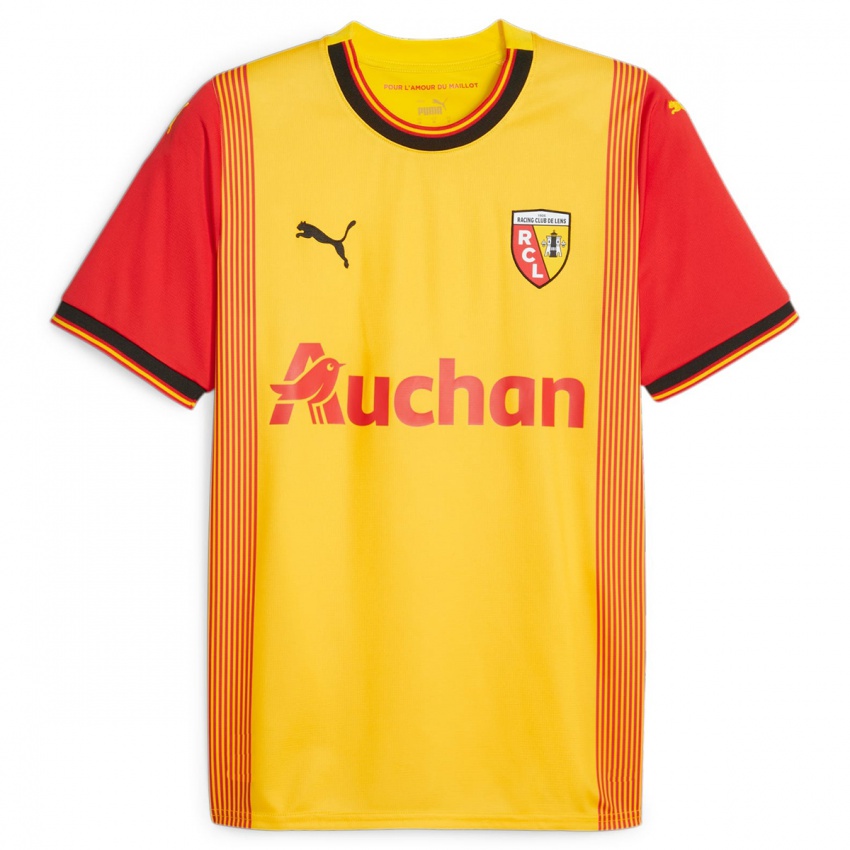 Herren Andy Diouf #18 Gelb Heimtrikot Trikot 2023/24 T-Shirt Belgien