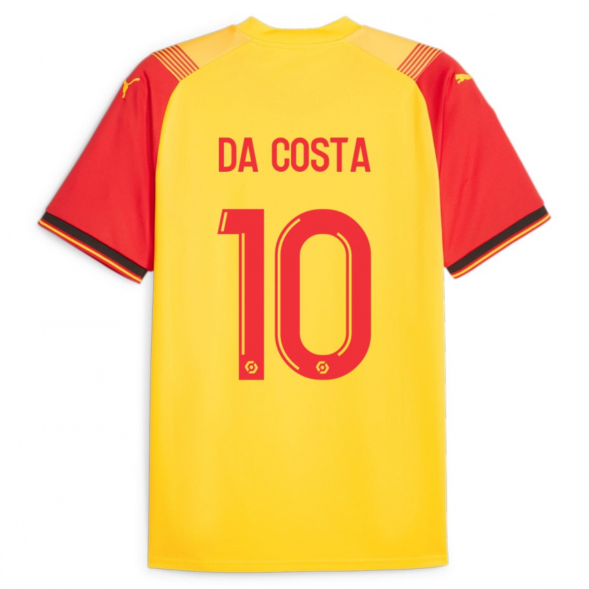 Herren David Pereira Da Costa #10 Gelb Heimtrikot Trikot 2023/24 T-Shirt Belgien