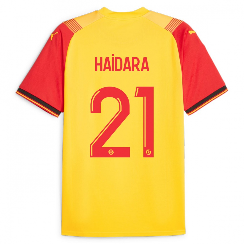 Herren Massadio Haidara #21 Gelb Heimtrikot Trikot 2023/24 T-Shirt Belgien